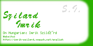 szilard imrik business card